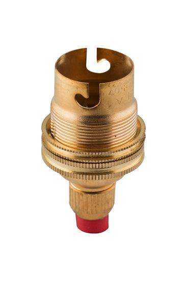 Lampholder B22 Brass 10mm Cord Grip
