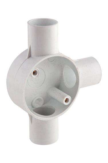 Pvc Junction Box 3 Way 25mm Single Pack