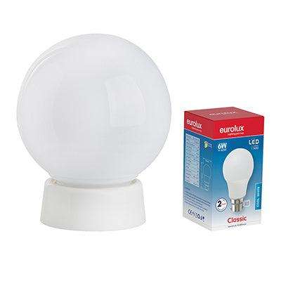 Budget Light Opal Incl. Led A60 Globe 6w Cool White