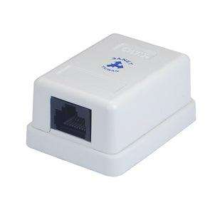 Wall / Surface Mount Network Socket 1x Rj45 Cat5 E Sa8 P8 C5 E