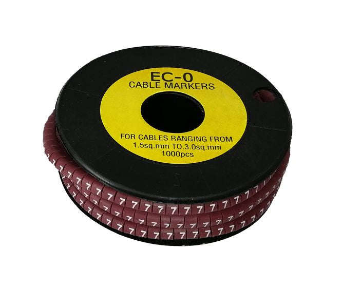 Cable Marker 7 Purple Od 1.5 3mm2 Ec Type 190560(ec 0 7)