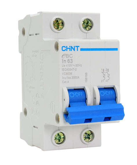 Tosun 2 Pole 63 Amp 3k A Circuit Breaker