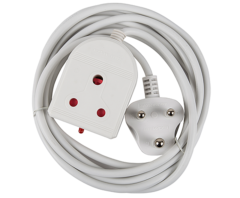 Extension Lead 10 A 3 M White E/Mate