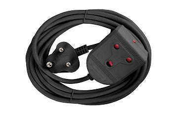 Extension Lead 10 A 5 M Black E/Mate