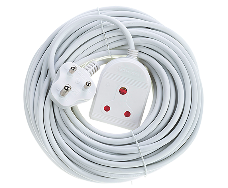 Extension Lead 10 A 20 M White E/Mate