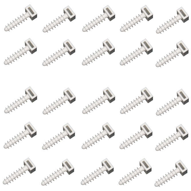 Plug Cable Fixing White 6mm 100/Bag Eh1 W6