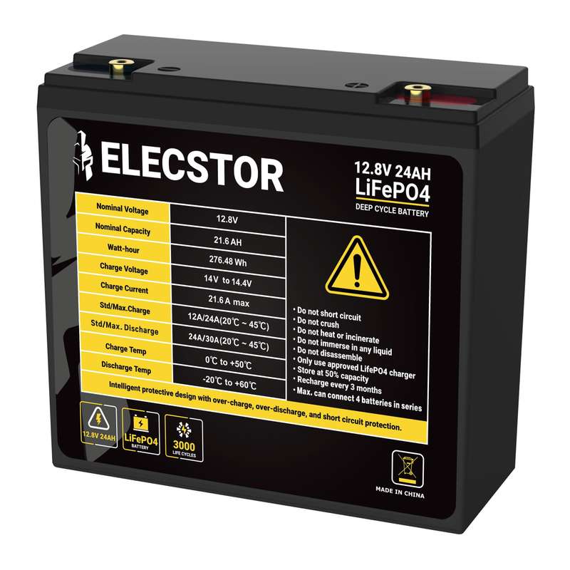 Elecstor 12 V 24 A Lifepo4 Battery 3000 Cycles