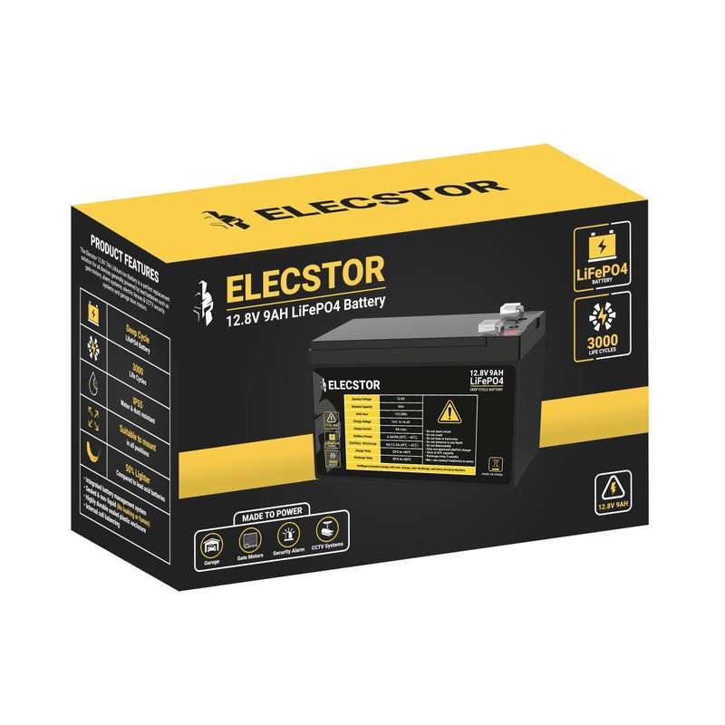 Elecstor 12 V 9 A Lifepo4 Battery 3000 Cycles