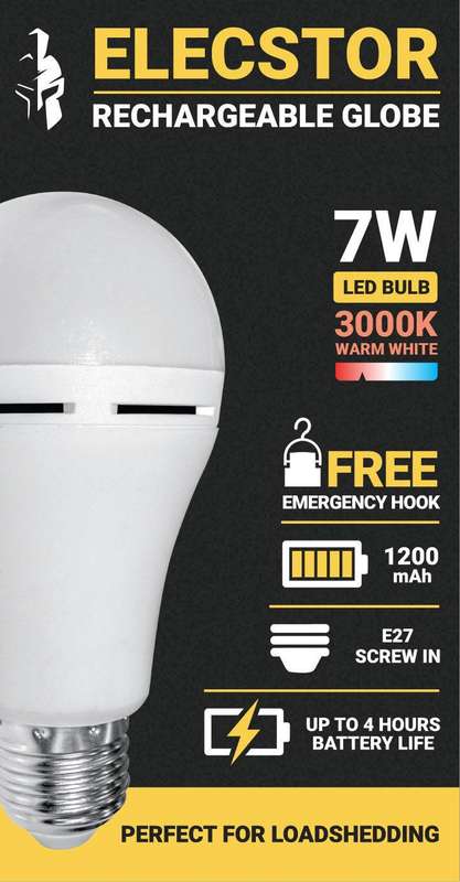 Elecstor E27 7 W Rechargeable Warm White