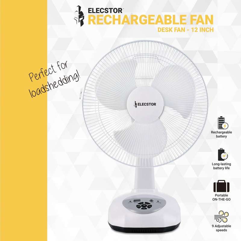 Elecstor 12 Inch Desk Fan
