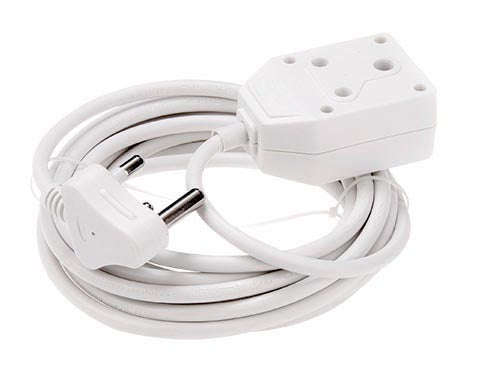 Extension Lead Mts 5 Mx1.5 Mm White