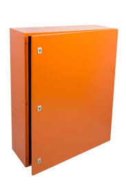 Steel Enclosure Orange Lockable 3 Key Hole1200x800x400mm Encl Xbjs 128/400