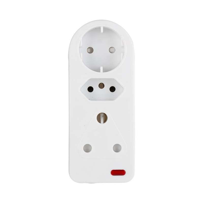 3 Way Adaptor 1x Sch 1x16 An 1x16 A High Surge Protection
