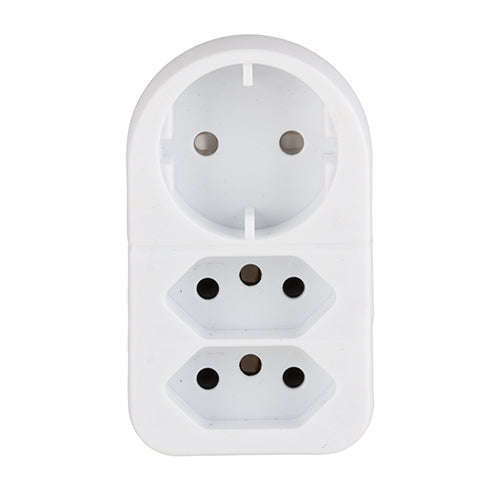 3 Way Adaptor 1x Sch 2x16 A Za