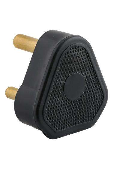 Plug Top Black Rubber 16 A 3 Pin Hollow Pin