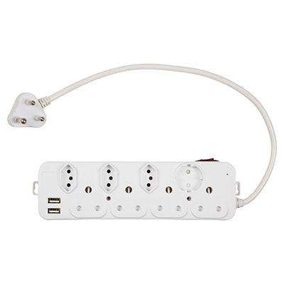 8 Way Multi Plug With Usb 2.1 A Usb