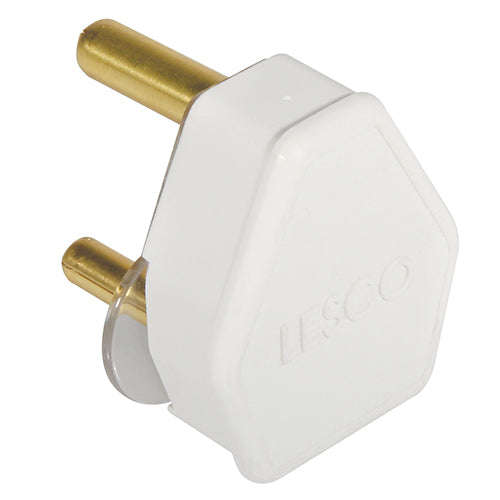 Plug Top White Nylon 16 A 3 Pin Hollow Pin