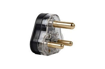 Plug Top 16 A Solid Brass Pin White