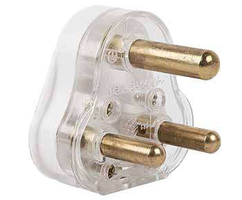 Plug Top 16 A Solid Brass Pin White