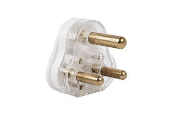 Plug Top 16 A Solid Brass Pin White