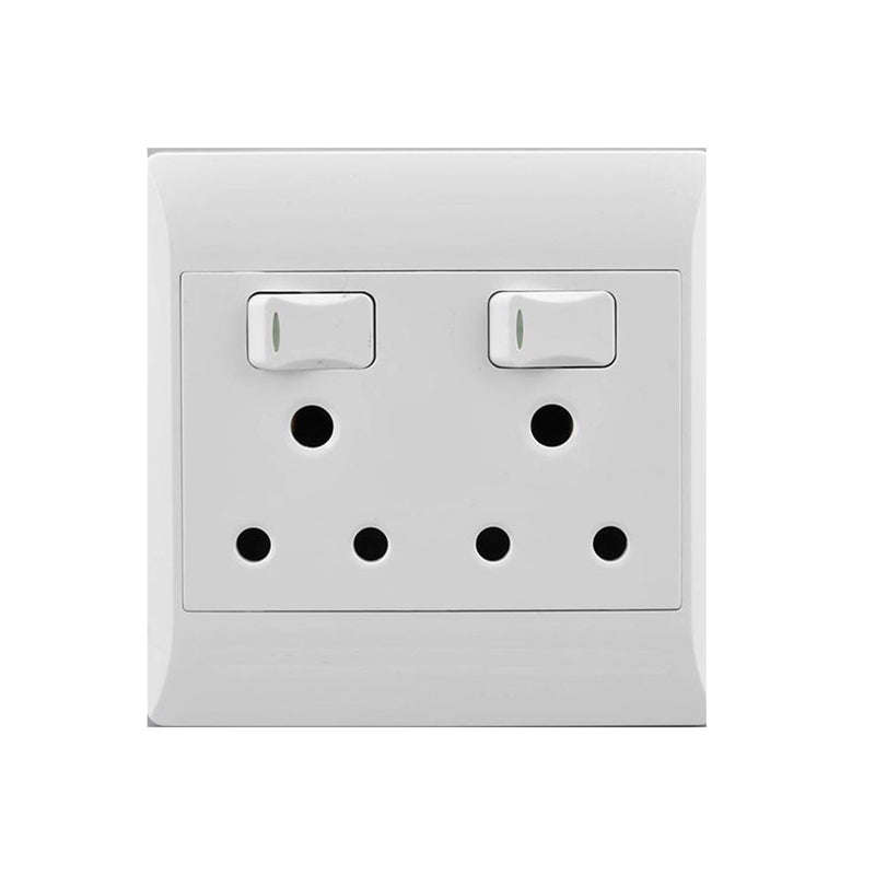 Socket E/Mate 4 X4 Double 16 A White