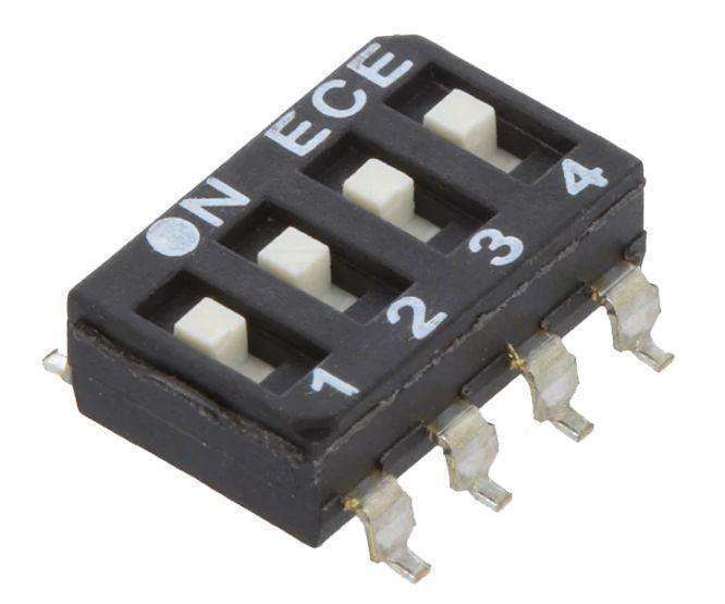 Dip Switch Smd 04 P Low Profile Actuator Esd104 Ltz