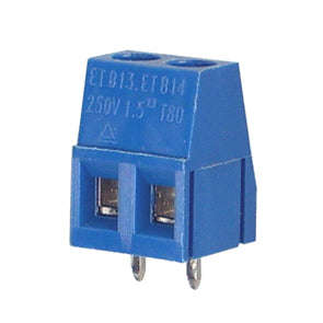 Terminal Block Str 2 W 5.00 R/C Blue Pcb Etb13020 B0