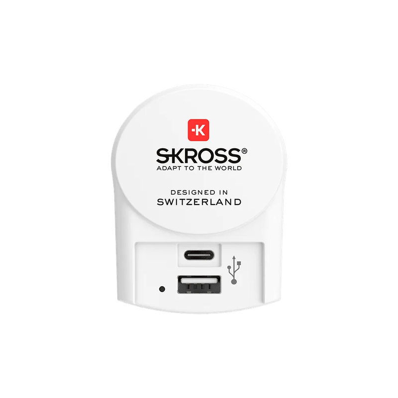 SKROSS - Euro USB Charger 1x Type C / 1x Type A