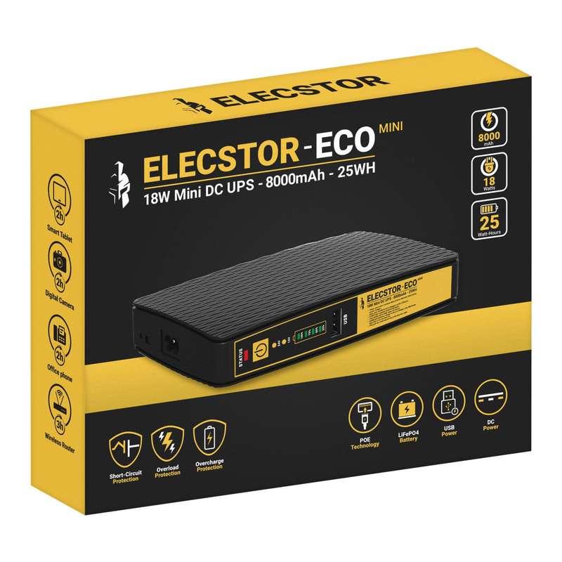 Elecstor 18 W Mini Ups 8000m Ah 25 Wh