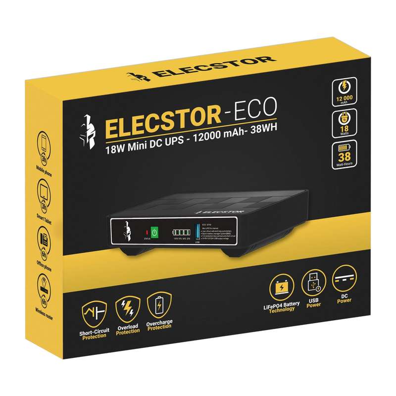 Elecstor 18 W Mini Ups 12000m Ah 38 Wh