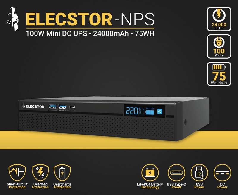 Elecstor 100 W Mini Ups 24000m Ah 75 Wh