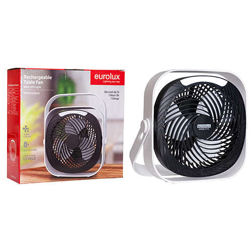Rechargeable Portable Mini Fan With Led Emergency Light & Usb