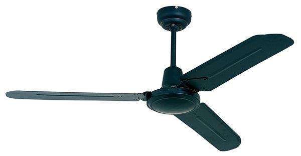 Industrial Ceiling Fan 3 Blades Black Motor Power 60w