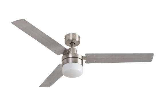 ***Flow Ceiling Fan 3 Blades Satin Chrome