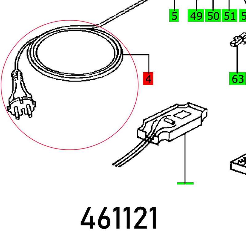 Cable With Plug Ehl 65 Din H05 Rn F