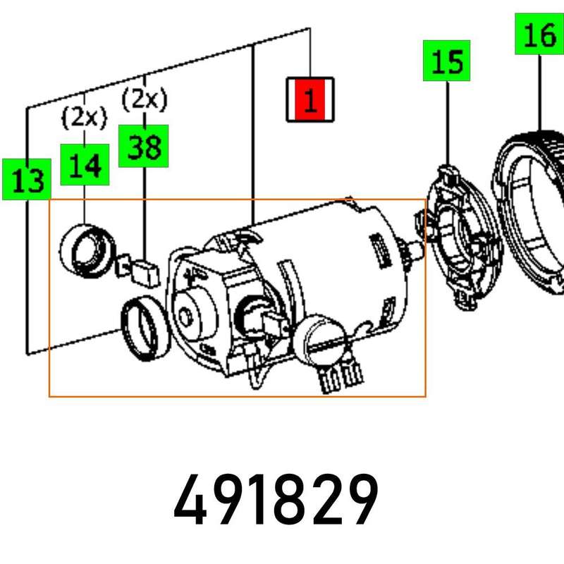 Motor, Tdk 15,6 Et Bg. Kompl.