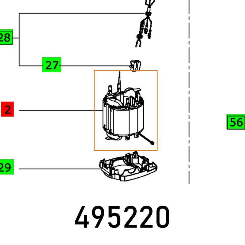 Field Coil Of 2200 Eb 230 V Vollst.