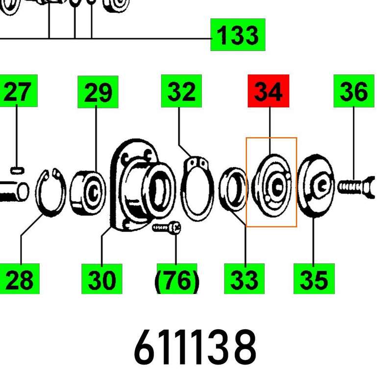 Flange Axp 132 E Vollst.
