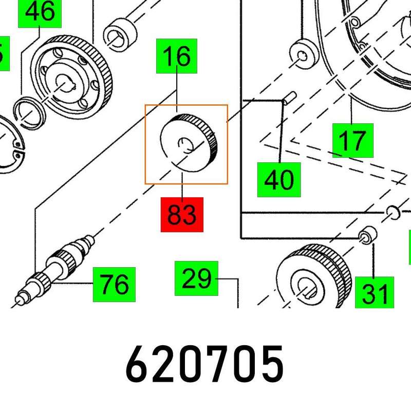Motor Gear Mxp 1602 E