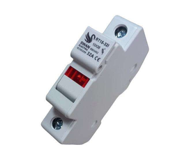 Fuse Holder 1 Pole With Indicator For 10x38 Fuse Fh Rt18 32 I 1 P
