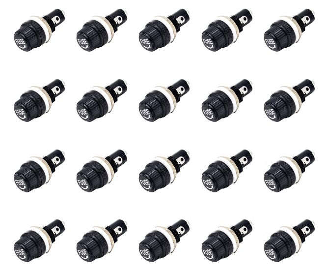 Keyed Fuse Holder Panel Mount 5x20mm 100/Bag Blx 4 Fh043 5x20
