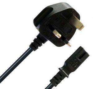 Lead Fig8 To Uk 13 A Plug 1.3m Lead Uk Fig8 1.3 Bk