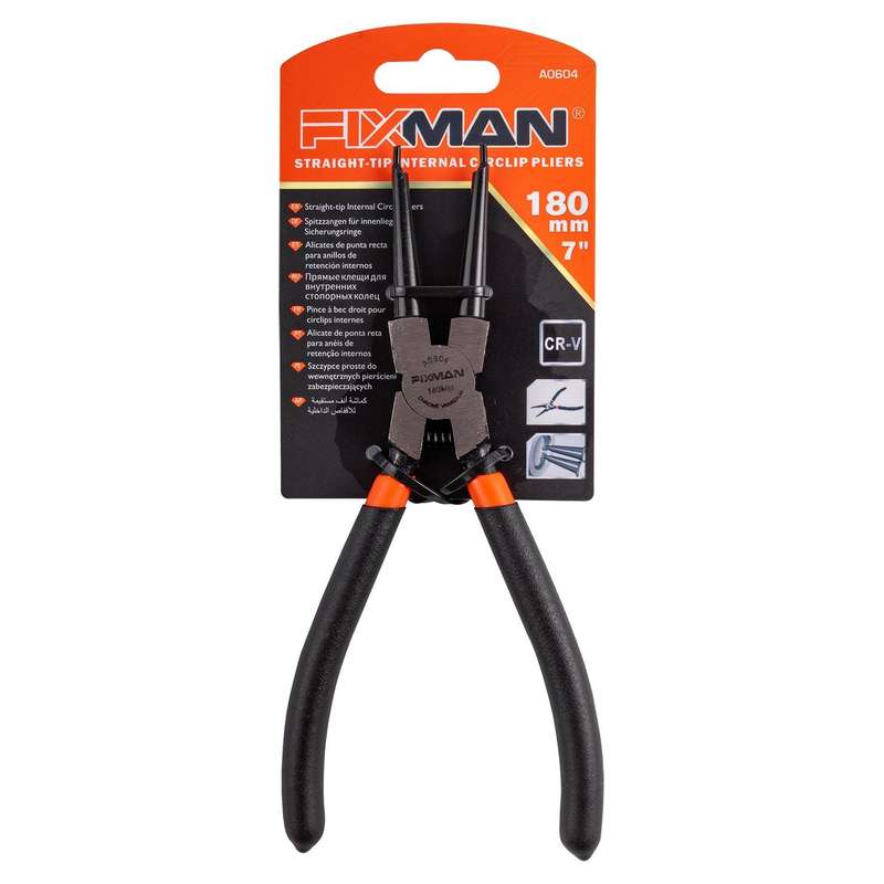 Fixman Straight Internal Circlip Pliers 7'/175 Mm