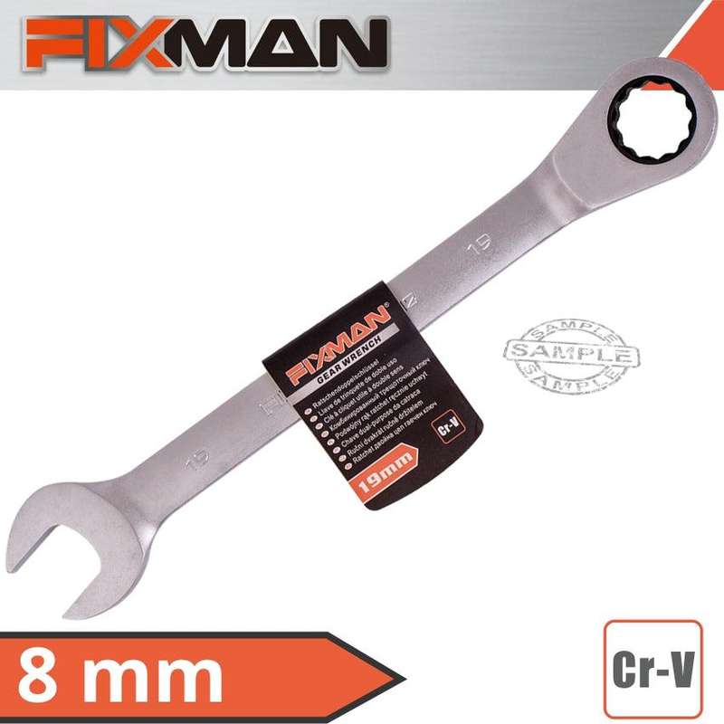 Fixman Combination Ratcheting Wrench 8 Mm