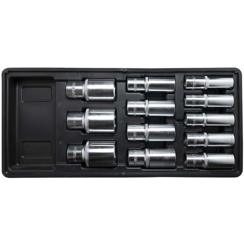 Fixman Tray 12 Piece 1/2' Drive Deep Sockets