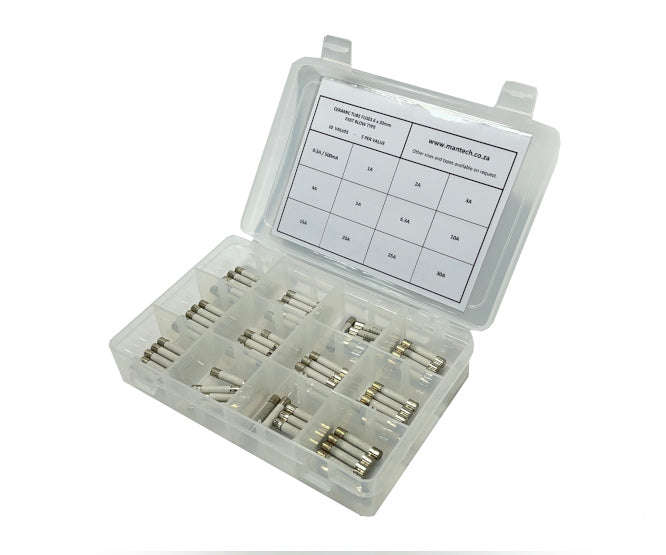 12 Value Fuse Assortment Fast Blow 6x32 Ceramic 0.5 30 A Fk Cer 6 X32 1 A