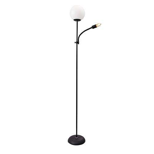 Orb Twin Floor Light Black E27 2x40w