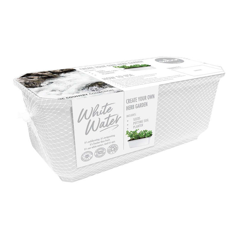 Sebor Herb Planter 30 Cm White Water Set Coriander