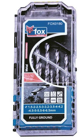 Drill Set Fox Hss P/13 F/G Pro 1.5 6.5 Mm