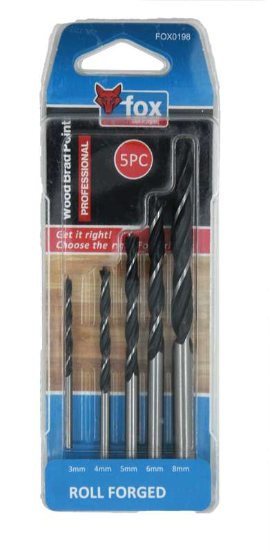 Drill Set Fox Wood Brad P/5 3 8 Mmxxx